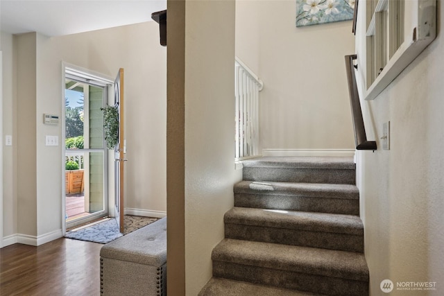 1910 Lenox Ct NW, Olympia, WA 98502 - stairs with wood finished floors and baseboards