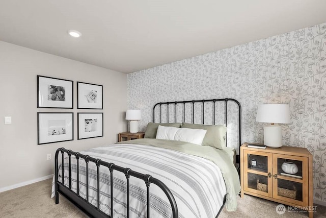 1725 Noble Ave Unit 81, Snohomish, WA 98290 - carpeted bedroom featuring wallpapered walls and baseboards