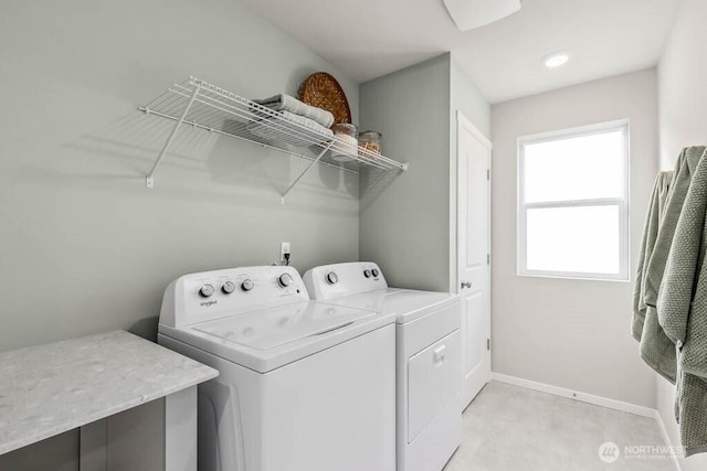 1725 Noble Ave Unit 81, Snohomish, WA 98290 - laundry room featuring washing machine and clothes dryer and baseboards