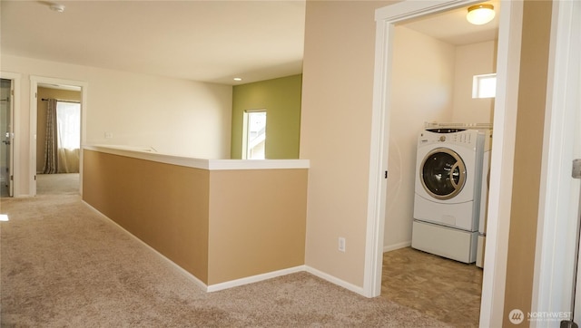 21502 51st Ave S Unit 44, Kent, WA 98032 - washroom featuring washer / clothes dryer and carpet floors