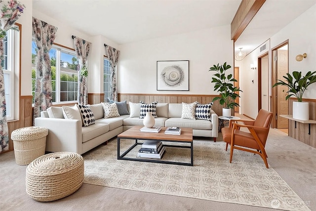 23704 9th Pl W, Bothell, WA 98021 - living room with wainscoting and carpet