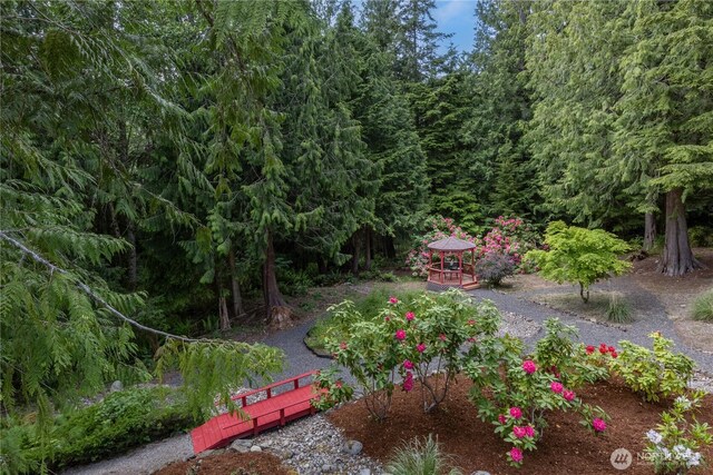 63 Red Cedar Ln, Port Ludlow, WA 98365 - view of yard featuring a gazebo