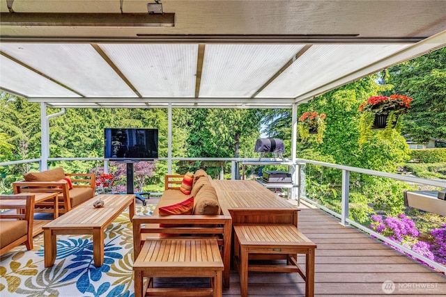 63 Red Cedar Ln, Port Ludlow, WA 98365 - deck with an outdoor living space