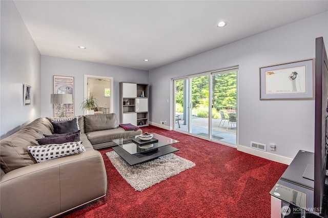 63 Red Cedar Ln, Port Ludlow, WA 98365 - living area with carpet and recessed lighting