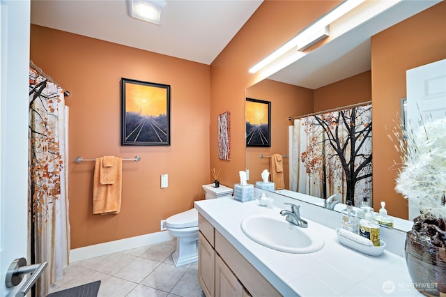 63 Red Cedar Ln, Port Ludlow, WA 98365 - bathroom with vanity, tile patterned floors, and a shower with shower curtain