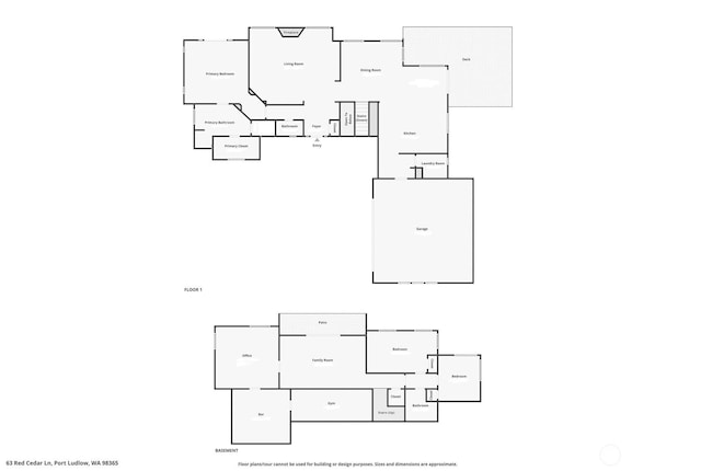63 Red Cedar Ln, Port Ludlow, WA 98365 - view of property floor plan