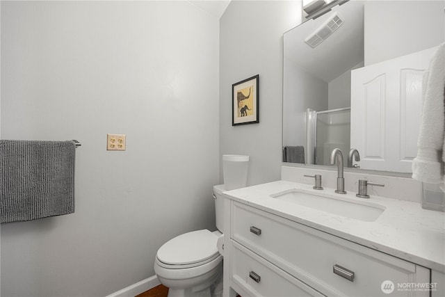 244 N Emerson Ave, Wenatchee, WA 98801 - bathroom with vanity and a shower with door