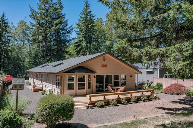 180N Mount Christie Dr, Hoodsport, WA 98548 - rear view of house featuring a wooden deck