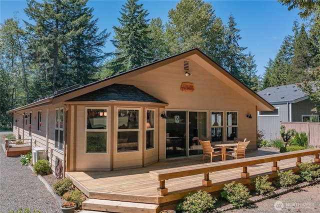 180N Mount Christie Dr, Hoodsport, WA 98548 - rear view of property featuring a wooden deck