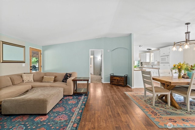 10455 Woodchuck Ln SE, Port Orchard, WA 98367 - living area with dark wood finished floors