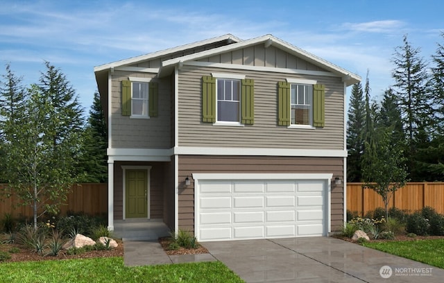 505 184th Street Ct E Unit 53, Spanaway, WA 98387 - traditional-style home with a garage, concrete driveway, and board and batten siding
