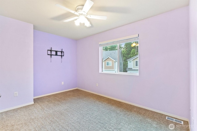 3632 London Loop NE, Lacey, WA 98516 - carpeted empty room with ceiling fan and baseboards