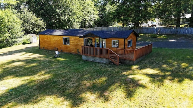 255 S Union Rd, Elma, WA 98541 - back of house featuring a wooden deck