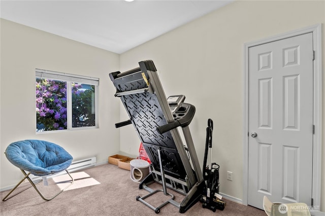 2415 Cedar St, Everett, WA 98201 - exercise room featuring carpet floors and baseboards