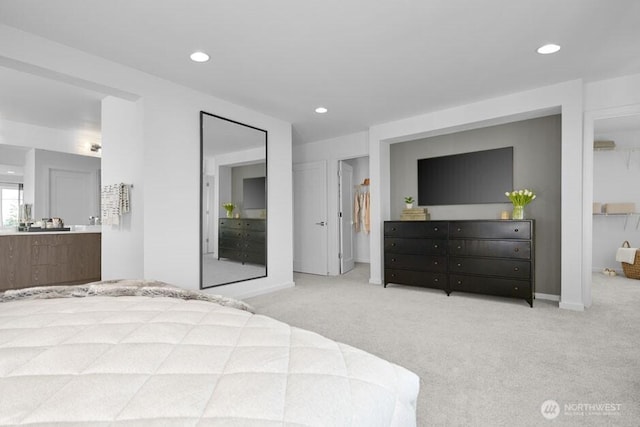 3907 199th Pl SE, Bothell, WA 98012 - carpeted bedroom with recessed lighting and a spacious closet