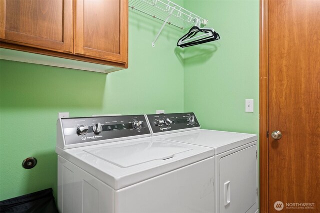134 Wind River Dr, Chehalis, WA 98532 - laundry room with washing machine and dryer and cabinet space