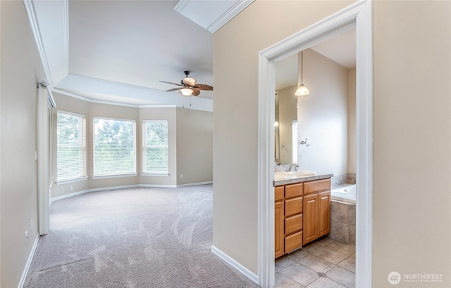 17713 92nd Ave E, Puyallup, WA 98375 - hall with ornamental molding and light colored carpet