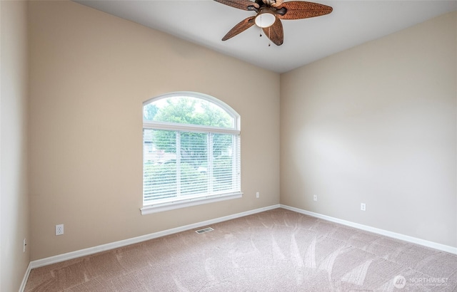 17713 92nd Ave E, Puyallup, WA 98375 - spare room featuring ceiling fan and light colored carpet
