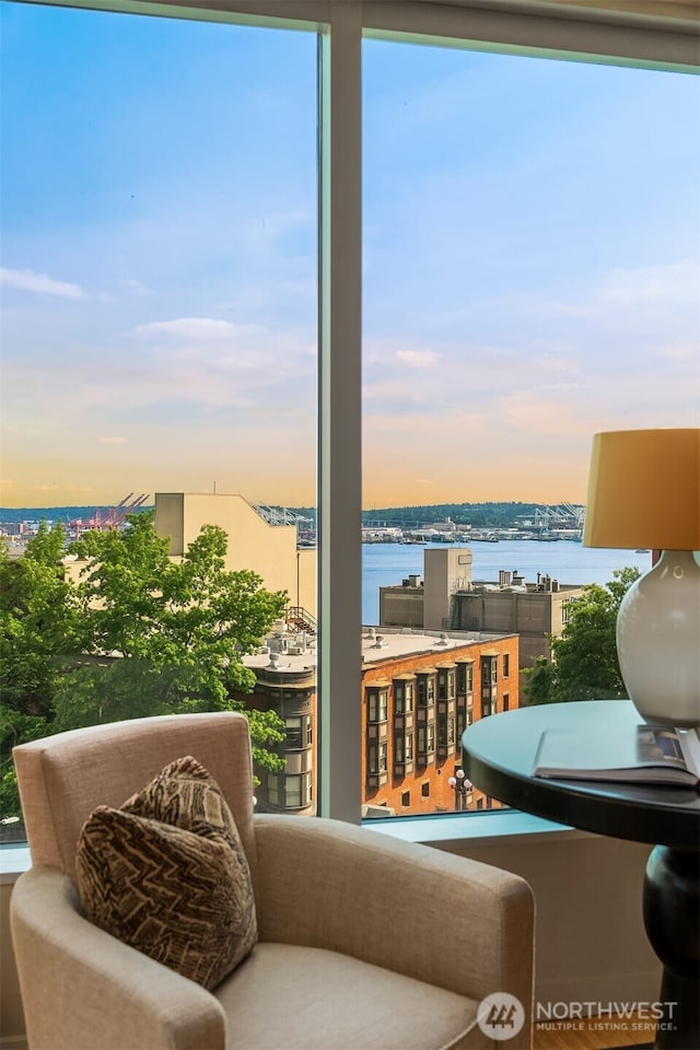 2000 1st Ave Unit 804, Seattle, WA 98121 - balcony at dusk featuring a water view