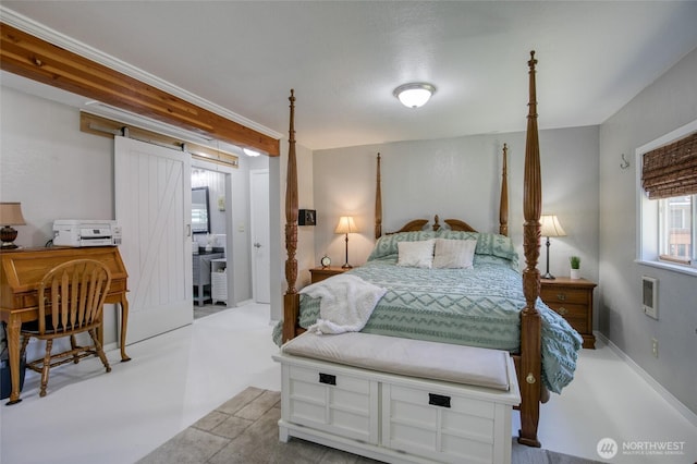 2685 E Hoquiam Rd, Hoquiam, WA 98550 - bedroom with a barn door and a desk