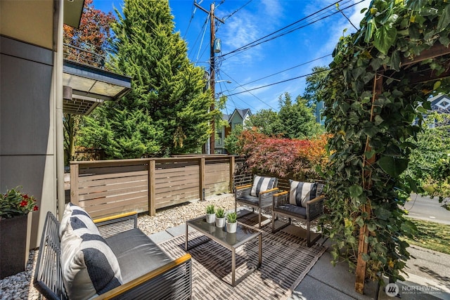 203 20th Ave E, Seattle, WA 98112 - view of patio / terrace featuring outdoor lounge area
