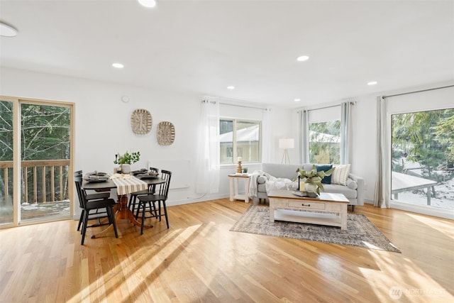 415 Sudden Valley Dr, Bellingham, WA 98229 - living room featuring plenty of natural light, light wood finished floors, and recessed lighting