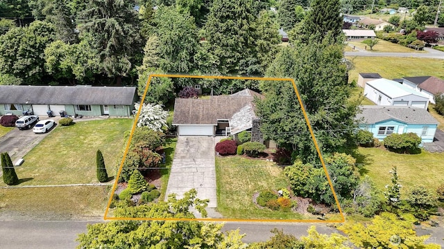 209 Old Hill Rd, Aberdeen, WA 98520 - aerial view of residential area featuring property parcel outlined