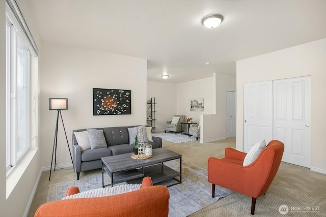 27638 246th Ave SE, Maple Valley, WA 98038 - living room with baseboards and light colored carpet