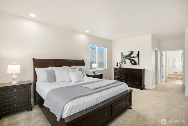 27638 246th Ave SE, Maple Valley, WA 98038 - bedroom featuring light carpet and recessed lighting