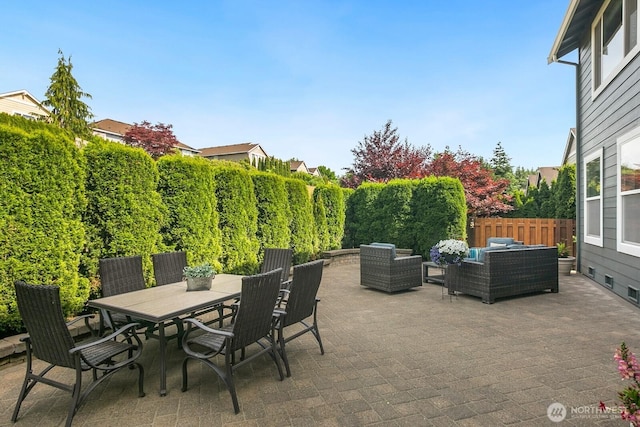 27638 246th Ave SE, Maple Valley, WA 98038 - fenced backyard with a patio, an outdoor hangout area, and outdoor dining space