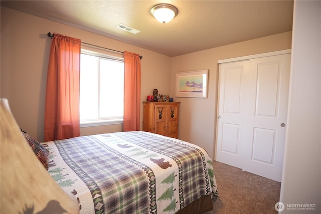 1028 W Sequoia Rd, Moses Lake, WA 98837 - bedroom with carpet floors and a closet