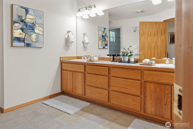 6117 Ames Lake Carnation Rd NE, Carnation, WA 98014 - full bath with double vanity and baseboards