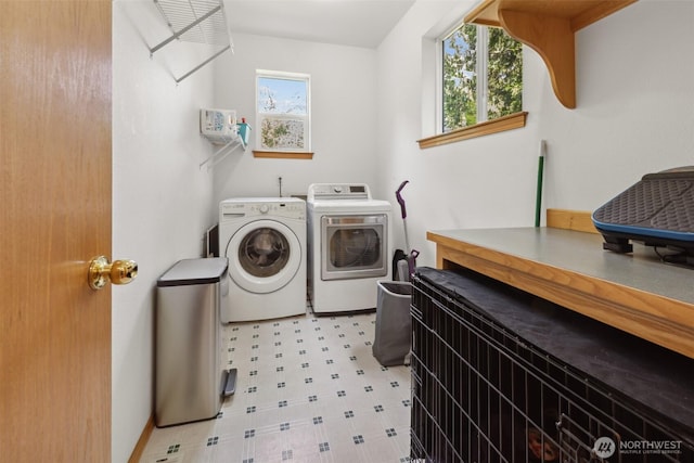 6117 Ames Lake Carnation Rd NE, Carnation, WA 98014 - washroom with washing machine and clothes dryer and light floors