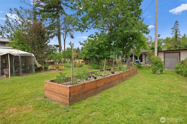 236 Newaukum Valley Rd, Chehalis, WA 98532 - view of grassy yard featuring a vegetable garden