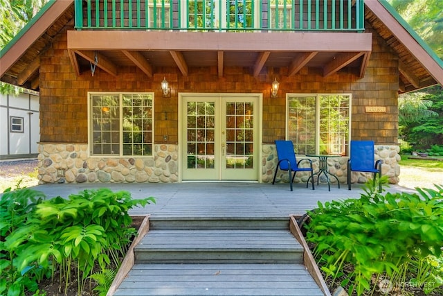 14030 Shuksan Rim Dr, Glacier, WA 98244 - wooden terrace featuring french doors