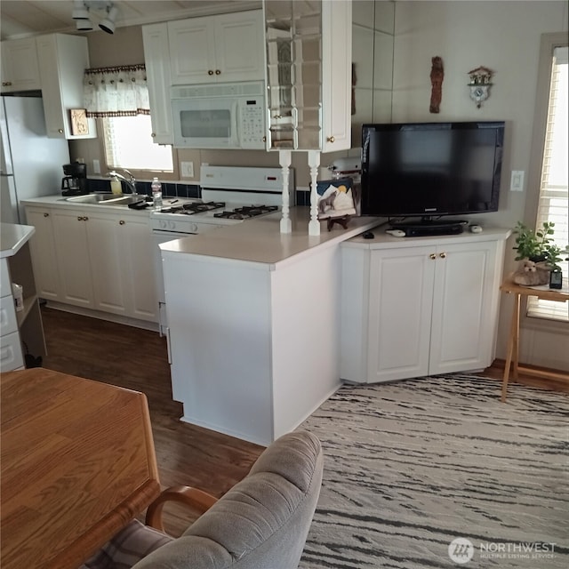 4751 Birch Bay Lynden Rd Unit 301, Blaine, WA 98230 - kitchen featuring white appliances, a sink, and white cabinets