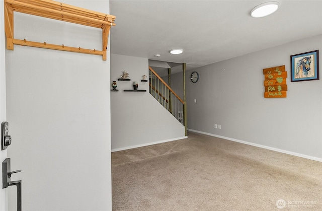 8805 11th St NE, Lake Stevens, WA 98258 - carpeted foyer entrance with stairway and baseboards