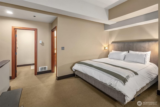201 Galer St Unit 102, Seattle, WA 98109 - carpeted bedroom with baseboards and recessed lighting