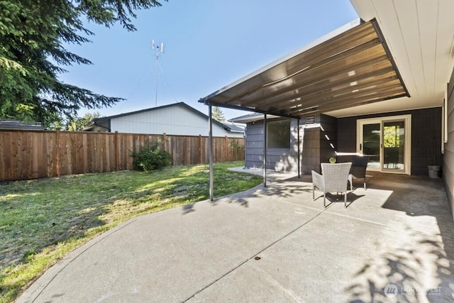 6410 Cypress St, Everett, WA 98203 - fenced backyard with a patio area