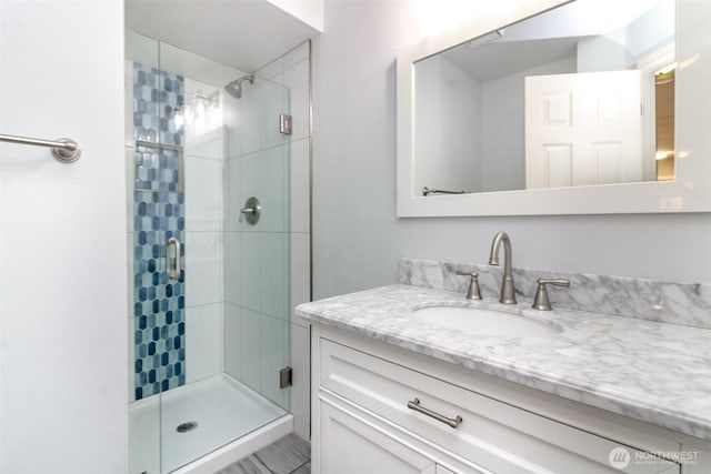 913 N Mountain View Ave, Tacoma, WA 98406 - full bathroom featuring a stall shower and vanity