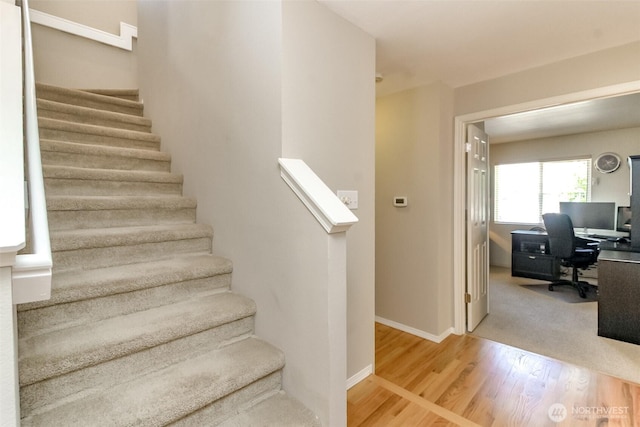 913 N Mountain View Ave, Tacoma, WA 98406 - stairway with wood finished floors and baseboards