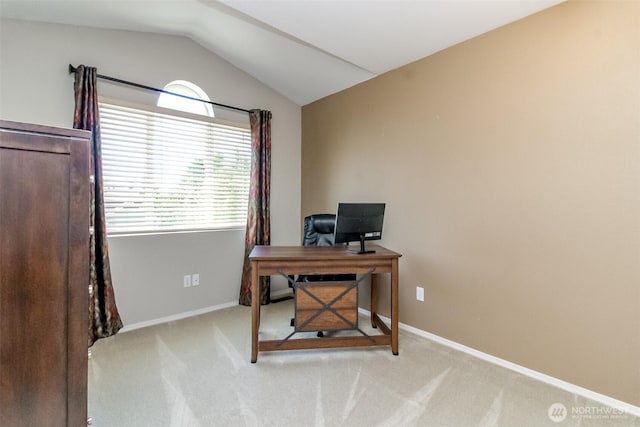 913 N Mountain View Ave, Tacoma, WA 98406 - office area with lofted ceiling and carpet flooring