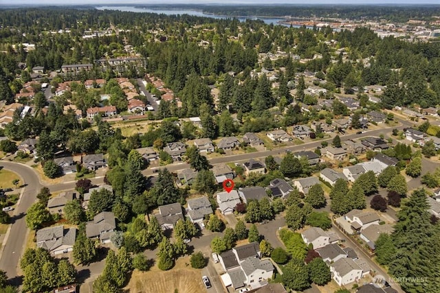 2004 15th Ave SW, Olympia, WA 98502 - aerial overview of property's location with nearby suburban area