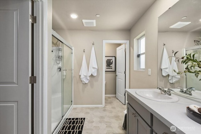 1709 Fern St SW, Olympia, WA 98502 - bathroom with vanity and a shower stall