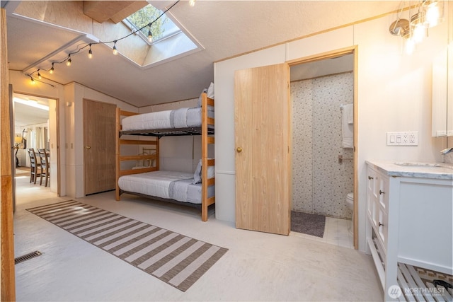 316 W Lake Samish Dr Unit 10, Bellingham, WA 98229 - bedroom with a skylight and a sink