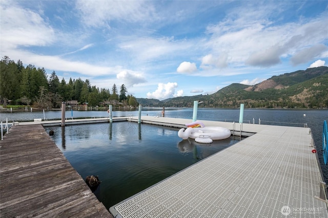 316 W Lake Samish Dr Unit 10, Bellingham, WA 98229 - dock featuring a water and mountain view