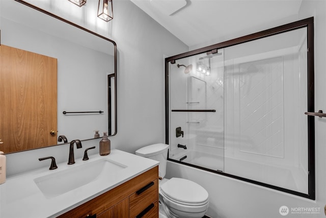 6218 199th Street Ct E, Spanaway, WA 98387 - bathroom with vanity and shower / bath combination with glass door