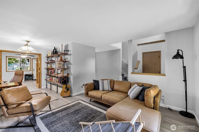 6218 199th Street Ct E, Spanaway, WA 98387 - living room featuring light wood-style floors and stairs