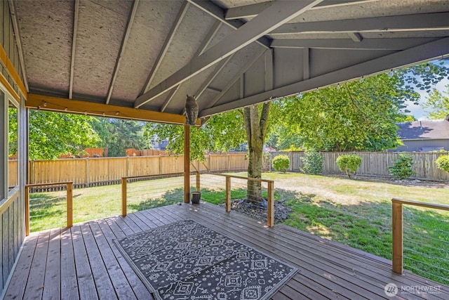 6218 199th Street Ct E, Spanaway, WA 98387 - deck featuring a fenced backyard