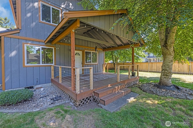 6218 199th Street Ct E, Spanaway, WA 98387 - wooden terrace featuring a fenced backyard